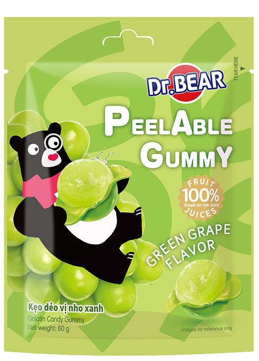 DR.BEAR Green Grape Flavor Peelable Gummy