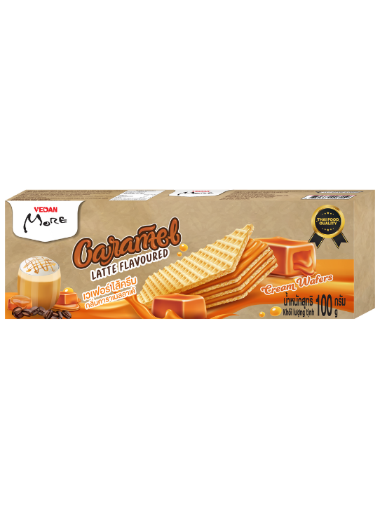 Vedan More Wafers filled with Caramel Latte Flavoured