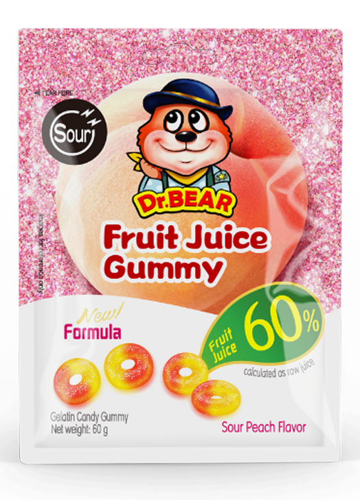 Dr. Bear Sour Peach Flavor Gummy