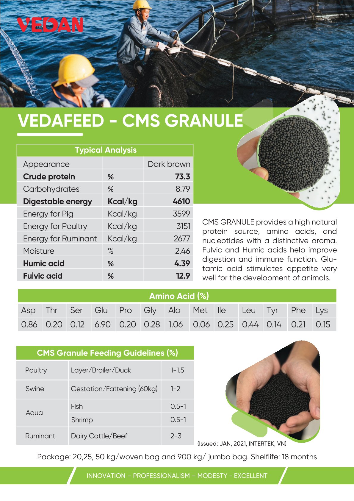 VEDAFEED CMS GRANULE
