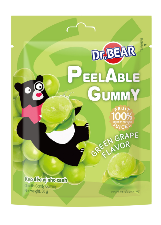 DR.BEAR Green Grape Flavor Peelable Gummy