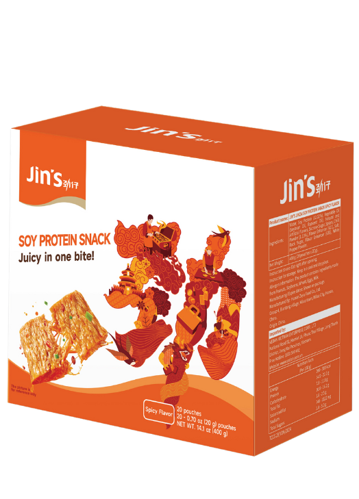 Jin’s Jinzai Soy Protein Snack Spicy Flavor