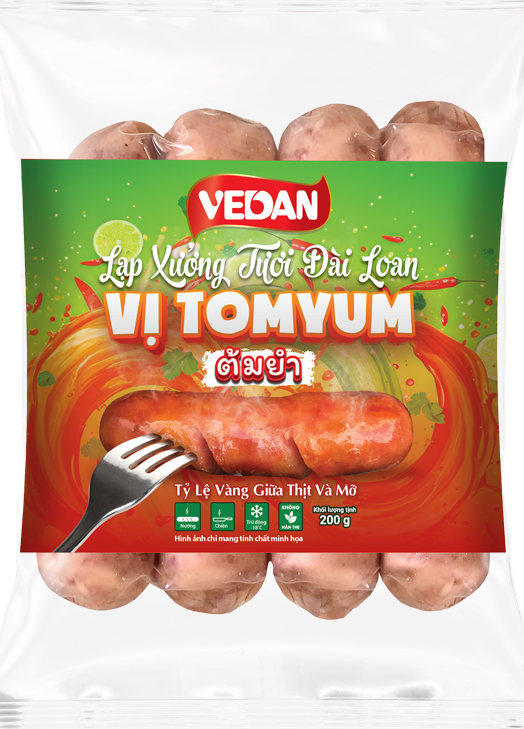 Vedan – Lạp Xưởng Tươi Đài Loan Vị Tomyum 200gr