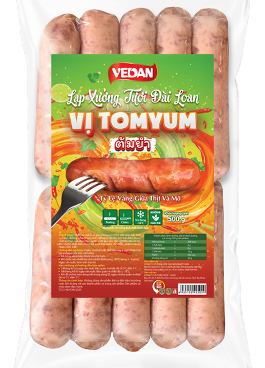 Vedan – Lạp Xưởng Tươi Đài Loan Vị Tomyum 500gr