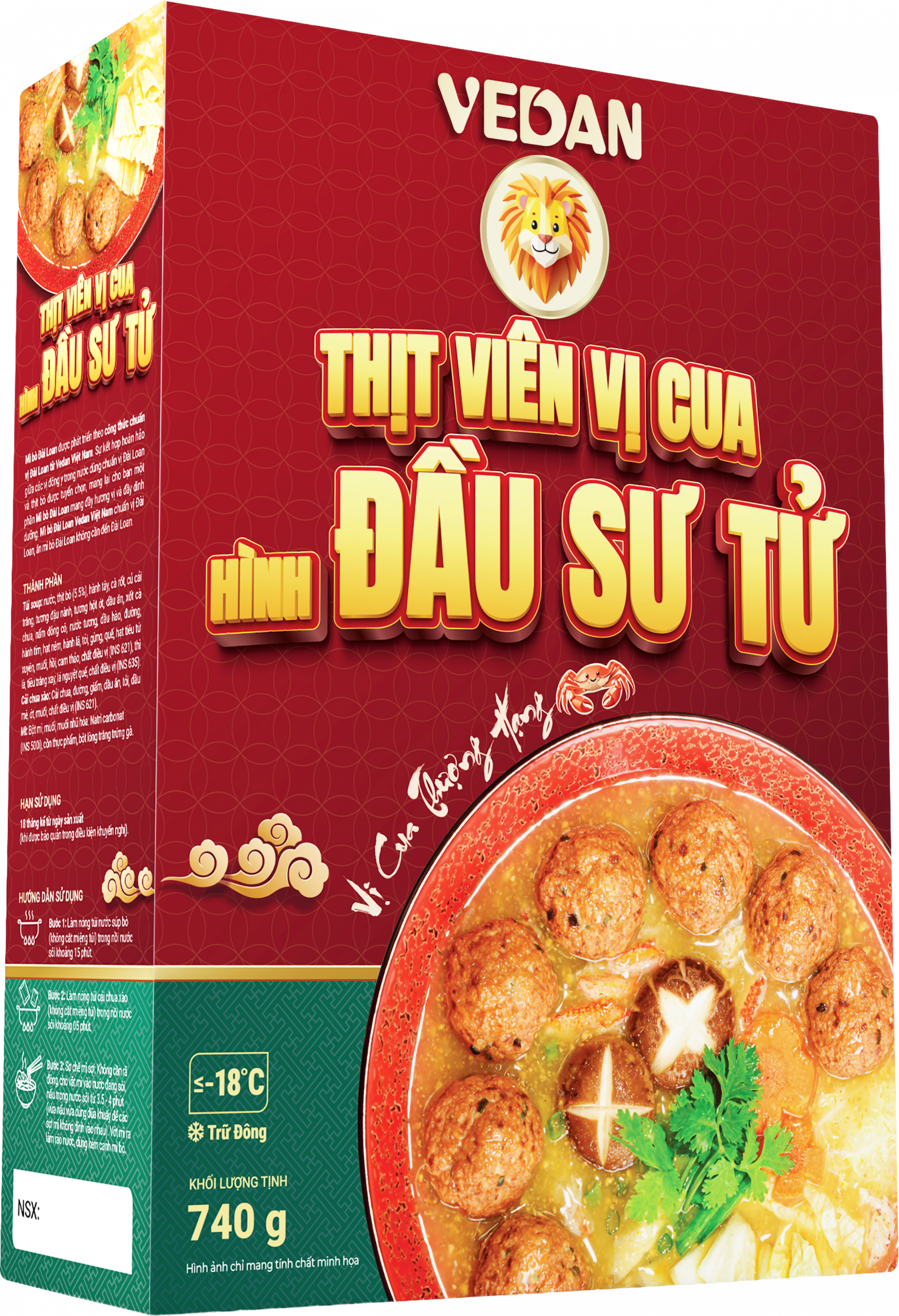 Thịt Viên Vị Cua Hình Đầu Sư Tử