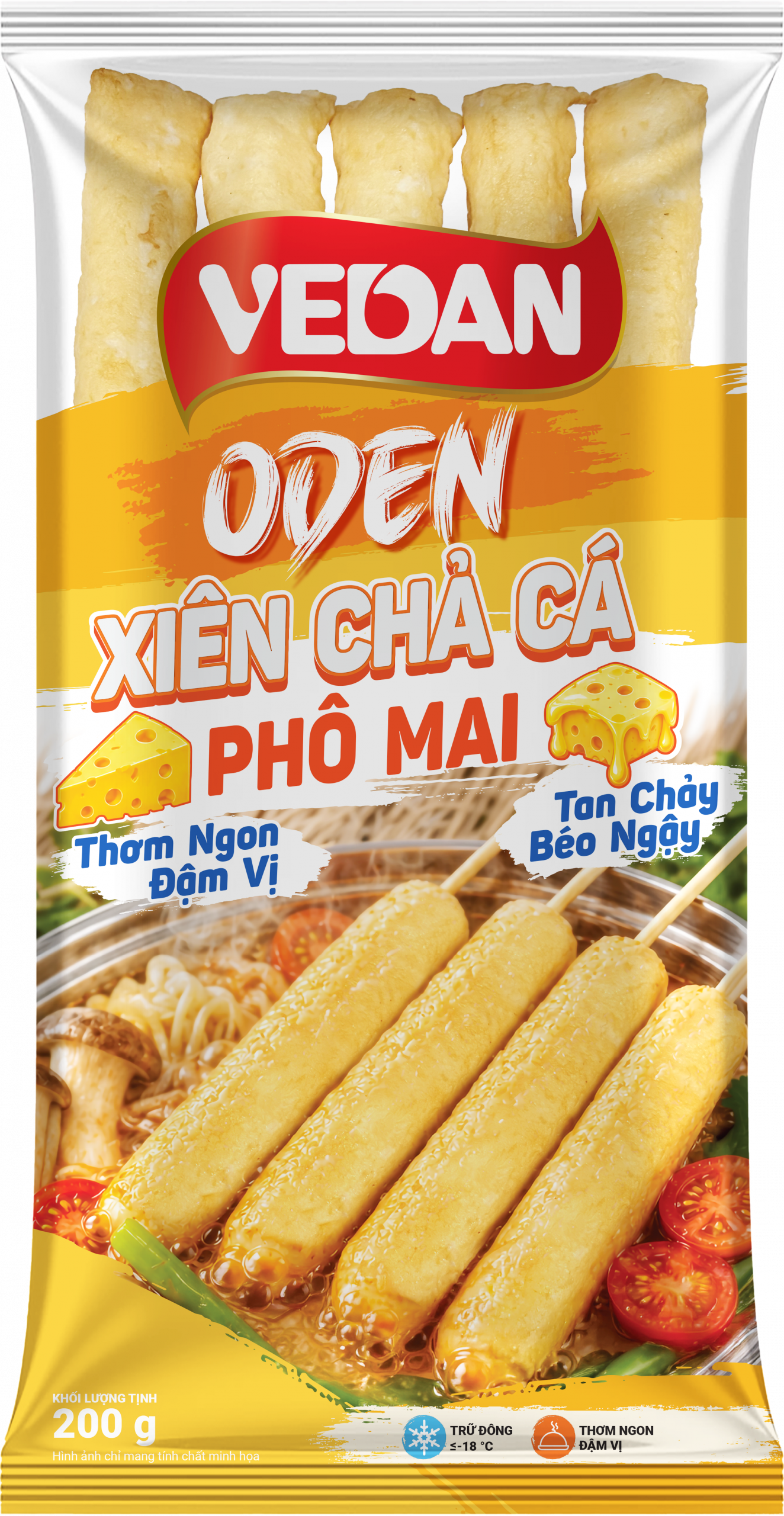 Veden Oden Xiên Chả Cá Phô Mai